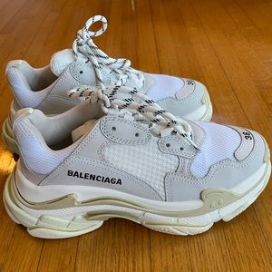 balenciaga triple s white sneaker size 38